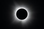 Total solar eclipse showing the solar corona visible during the April 8 2024 eclipse from Dallas Texas