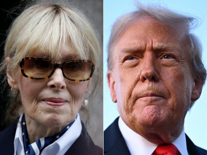 E. Jean Carroll and Donald Trump in composite image as Supreme Court denies rehearing petition August 2026