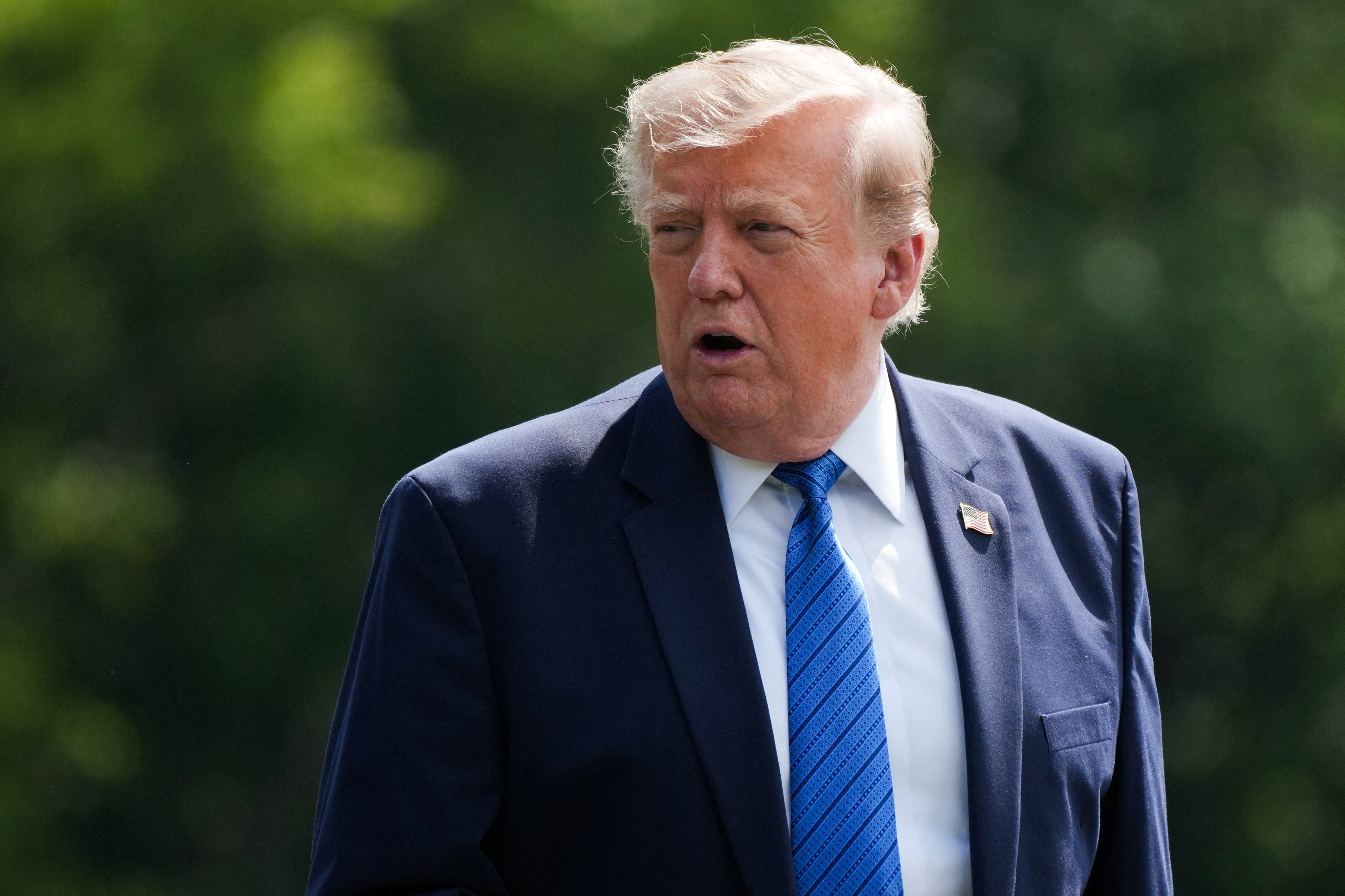 US President Donald Trump at press briefing as US and Israel plan strikes on Iran energy infrastructure