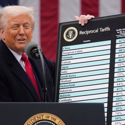 President Donald Trump at White House policy announcement 2026 AP photo