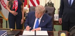 President Trump signing childhood vaccine executive order at the White House