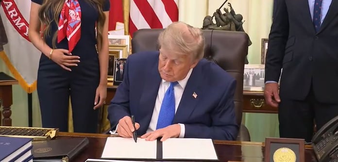 President Trump signing childhood vaccine executive order at the White House