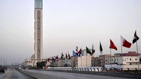 Arab League national flags at the Turkey-Saudi Arabia-Pakistan trilateral defense agreement signing