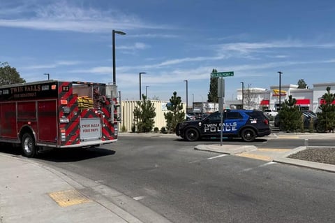 Scene outside In-N-Out Burger in Twin Falls Idaho after shooting that killed three people on August 1 2026