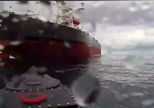 Ukrainian naval drone strike sinks sanctioned Rosatom container ship Yanina in the Black Sea