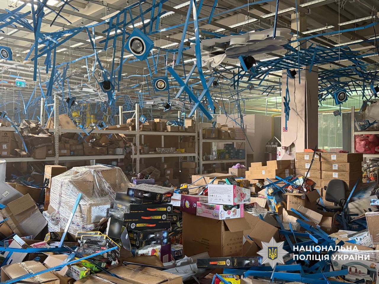Russian drone strike aftermath at Odesa Oblast shopping center Ukraine war August 2026