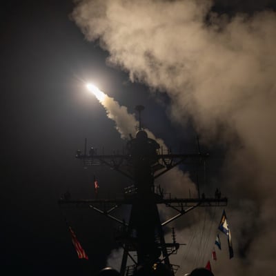 USS Gravely DDG 107 launches Tomahawk cruise missile in Red Sea during US Navy operation against Houthi targets