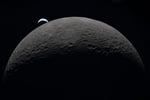 Waning gibbous moon photographed from orbit by NASA, August 2026