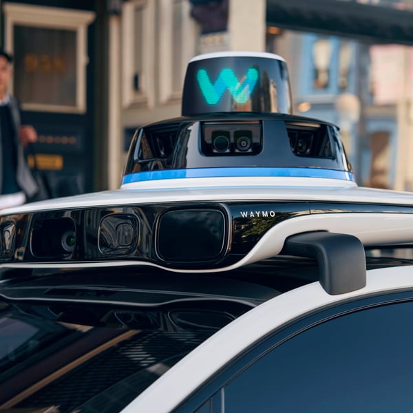 Waymo autonomous Jaguar I-PACE robotaxi operating on California roads