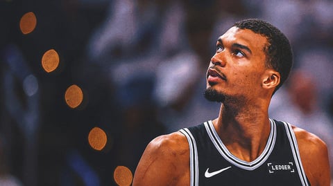 Victor Wembanyama of the San Antonio Spurs during the 2026 NBA Playoffs Western Conference Finals against the Oklahoma City Thunder