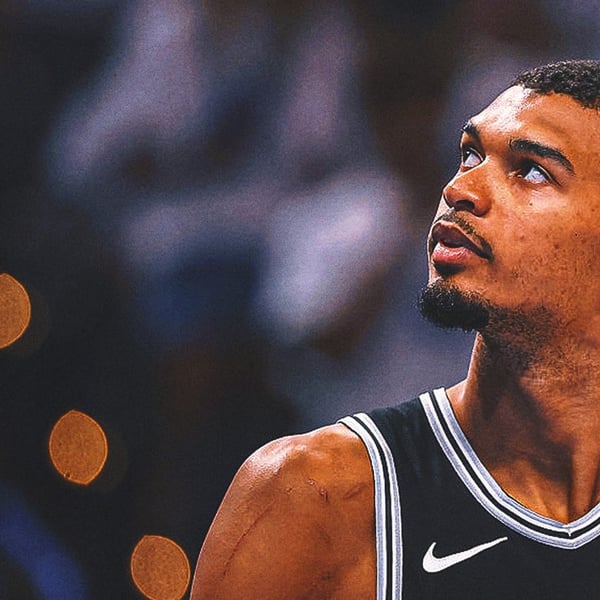 Victor Wembanyama of the San Antonio Spurs during the 2026 NBA Playoffs Western Conference Finals against the Oklahoma City Thunder