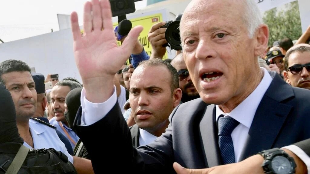 Tunisian President Kais Saied during the 2019 presidential election