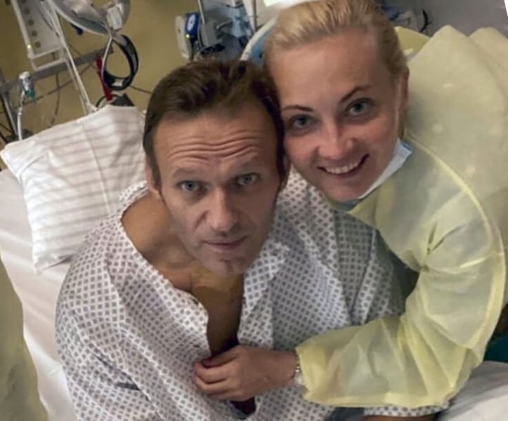 Yulia Navalny with Alexei Navalny