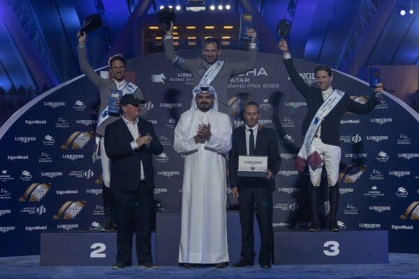 His Highness Sheikh Joaan bin Hamad ceremoniously bestowed the Grand Prize to the triumphant recipients at the culmination of the inaugural iteration of the Longines World Tours.