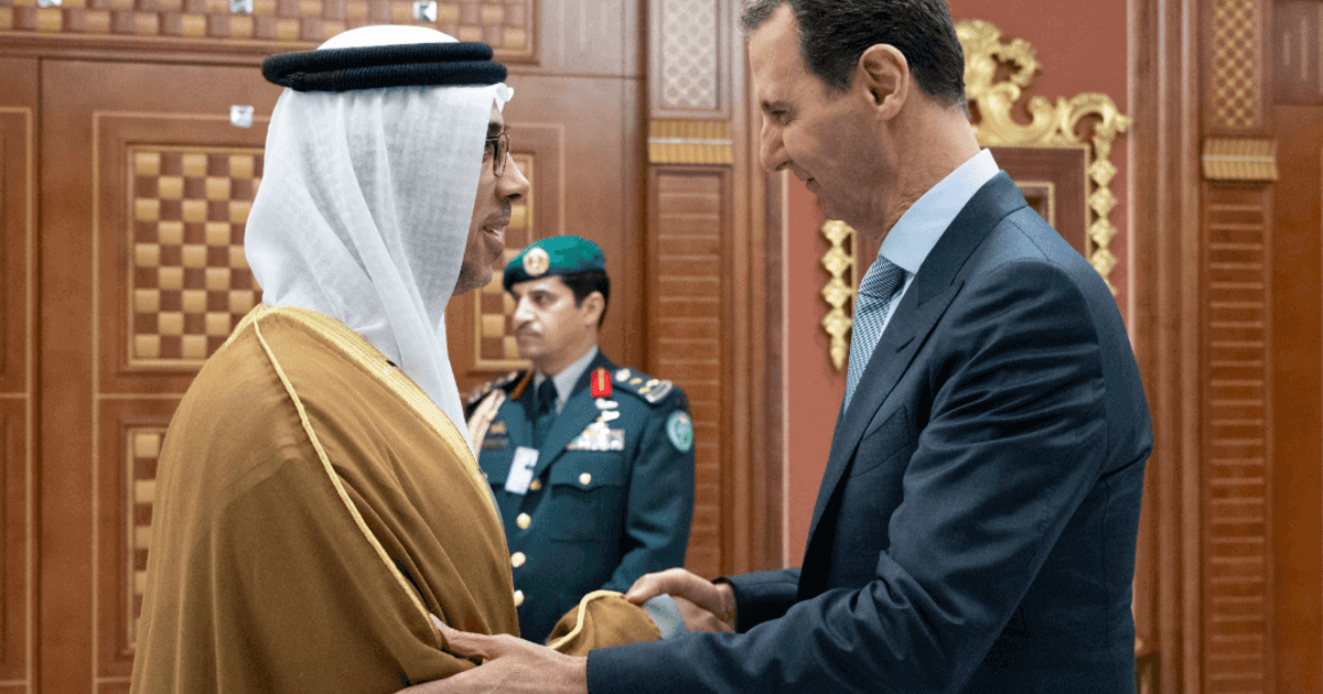 Mansour Bin Zayed Meets Al Assad On The Sidelines Of The Arab Summit 8153