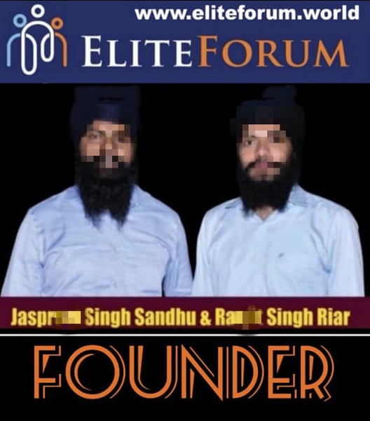 Jaspreet Singh Sandhu and Ranjit Singh Riar-Elite-Forum-World-Scam-Founders