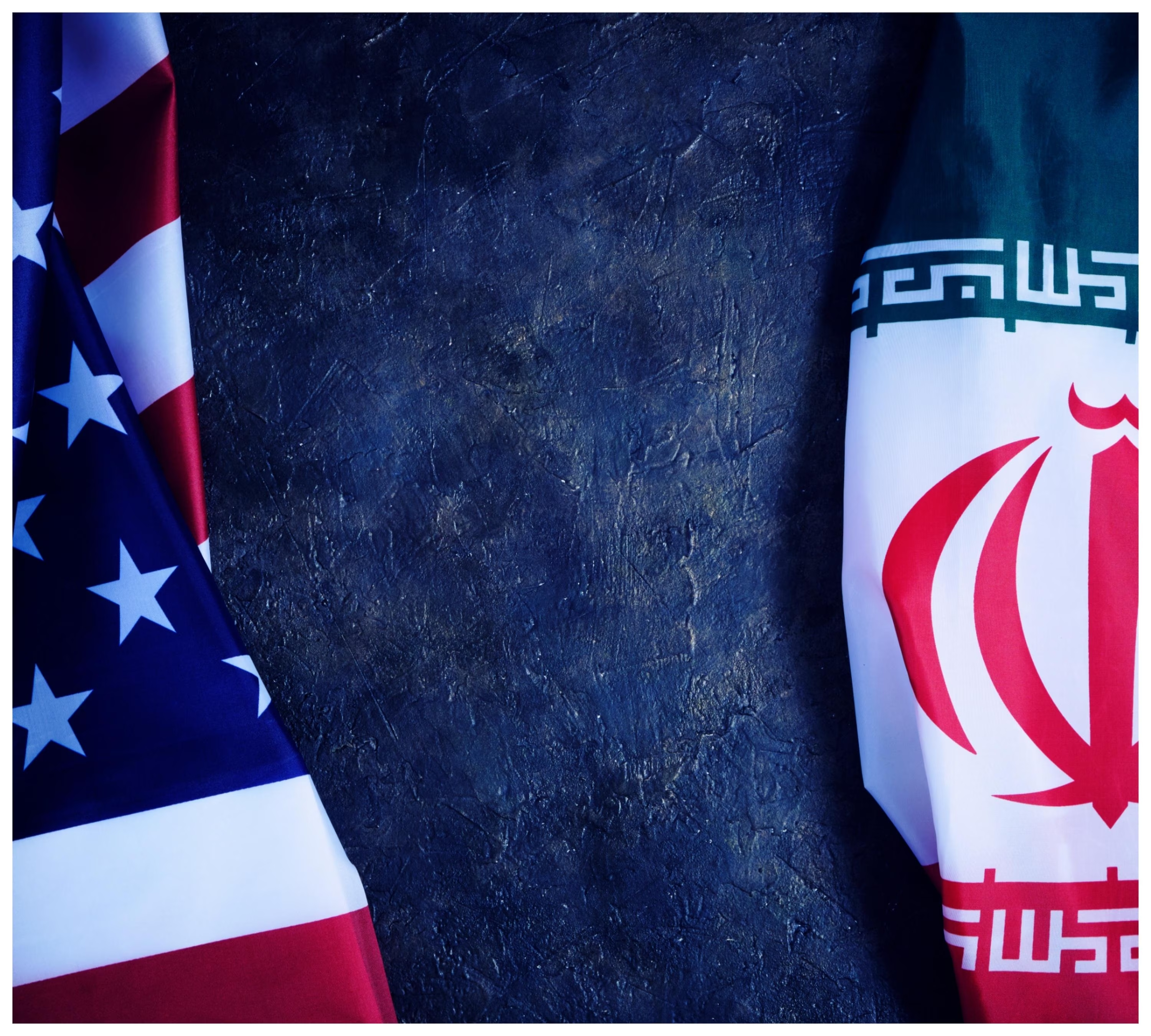 US and Iranian flags