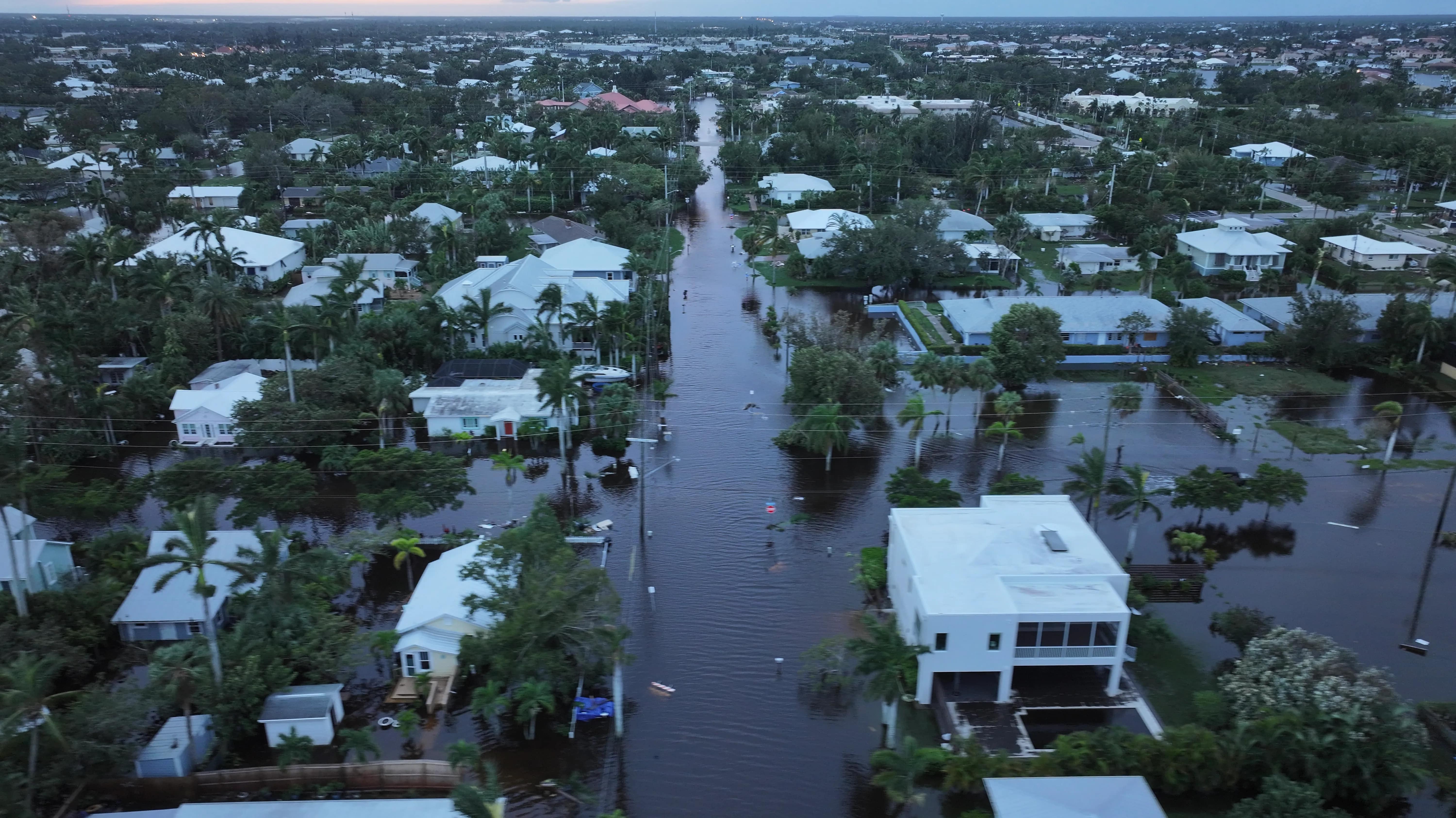 Flood waters from Hurricane Milton, Florida