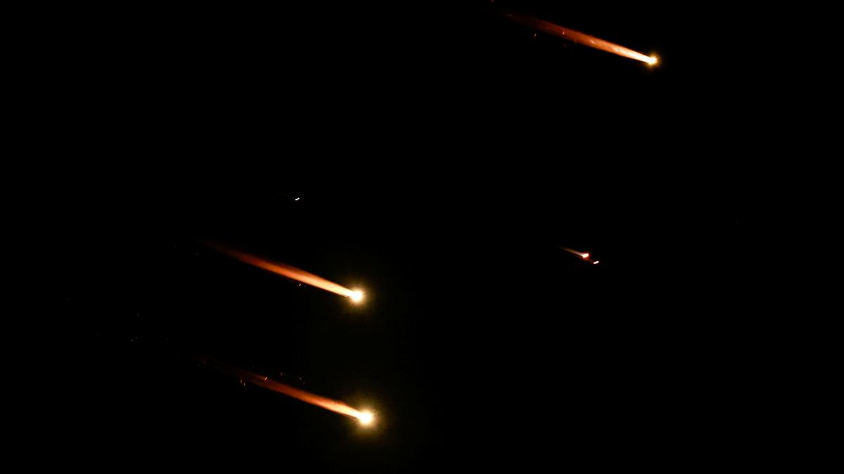 Iran missiles flying on israel
