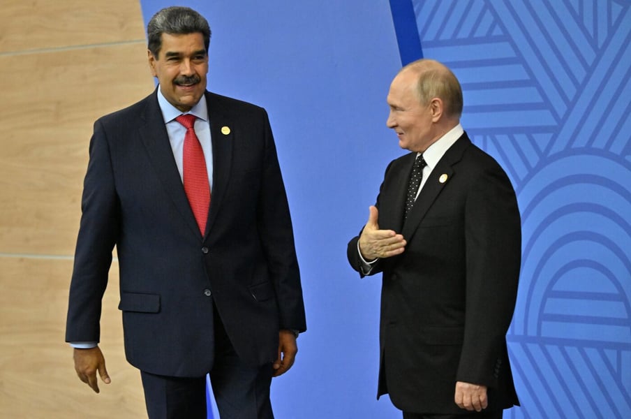 Nicolas Maduro who arrived to take part in the 16th BRICS Summit