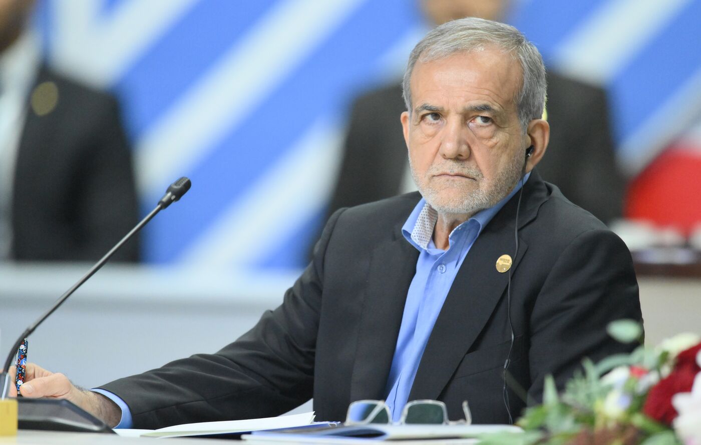 President of Iran Masoud Pezeshkian during an expanded meeting of BRICS