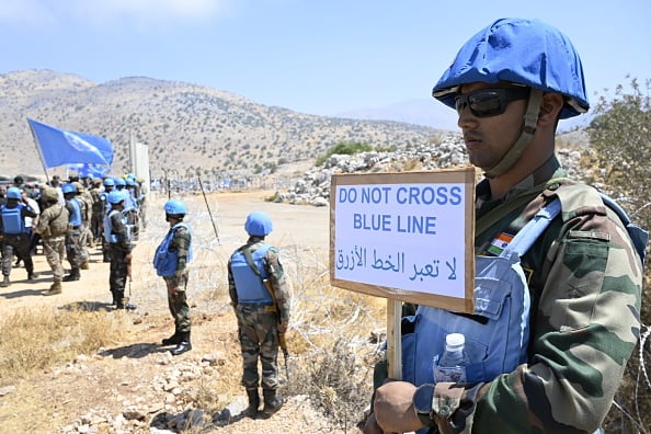 UN Blue line- UN Forces