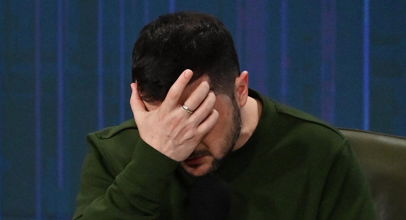 Zelensky sad thinking