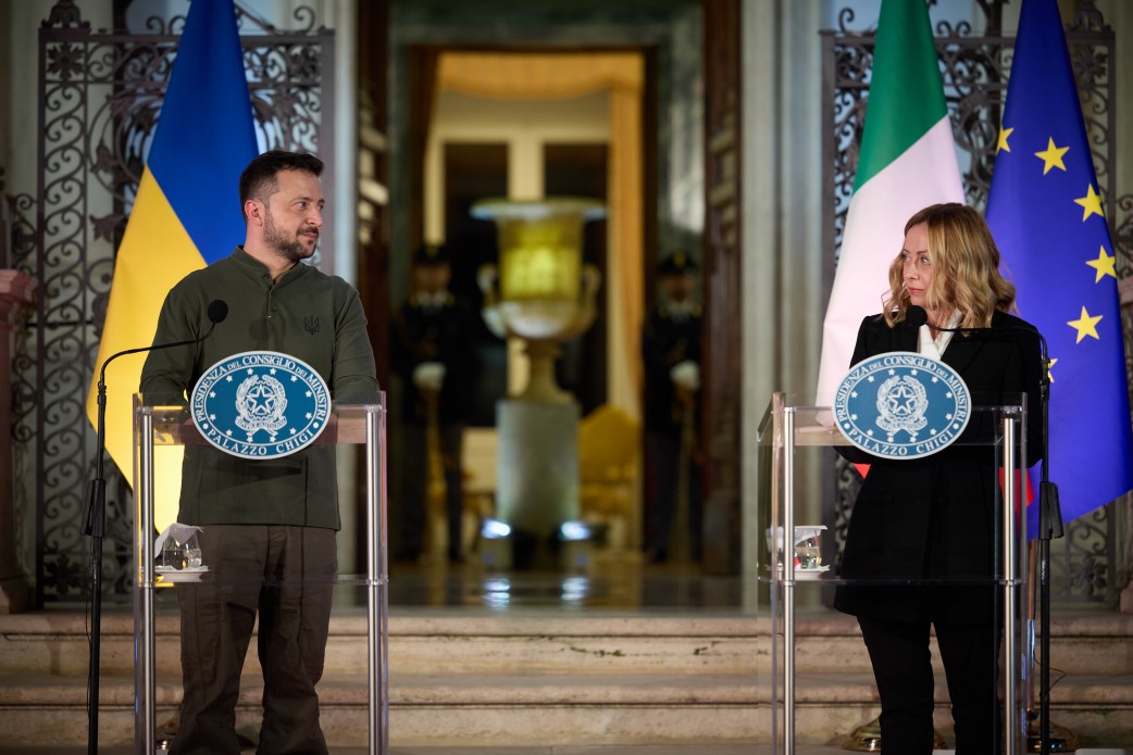 zelenskyy italy Meloni meeting