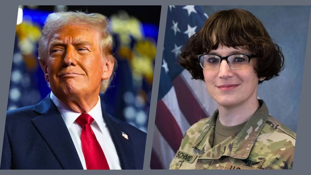 Donald Trump and Transgender Army person