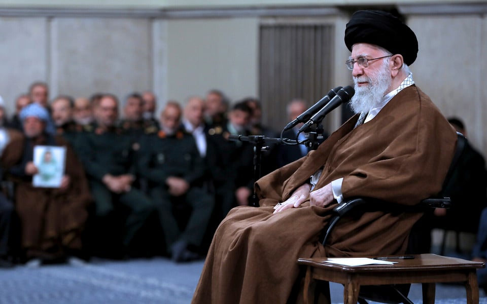 Iran's Supreme Leader Ayatollah Ali Khamenei addresses a meeting in Tehran, Iran,