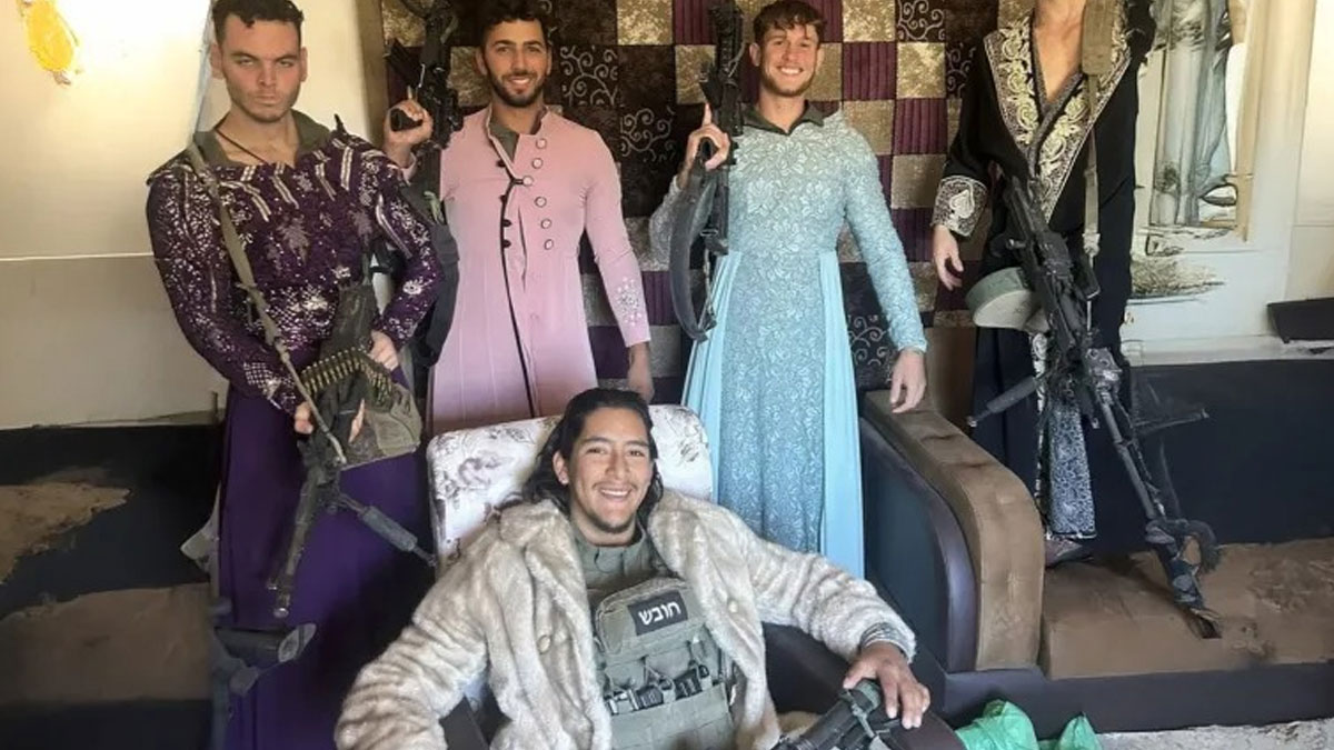 Israeli Army Wearing Palestinian Women Clothes after Before destrying their Houses in Palestine