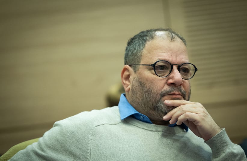 MK Ofer Cassif attends a House committee meeting at the Knesset, the Israeli Parliament in Jerusalem