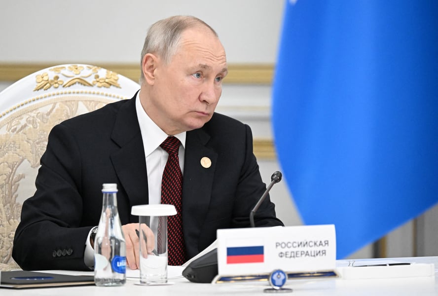 Russian President Vladimir Putin attends the Commonwealth of Independent States