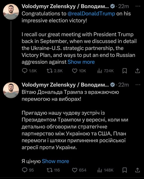 Zelenskyy Tweet