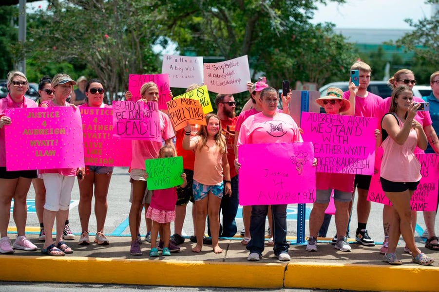 Protests following Aubreigh Wyatt's death Aubreigh Wyatt story and her death