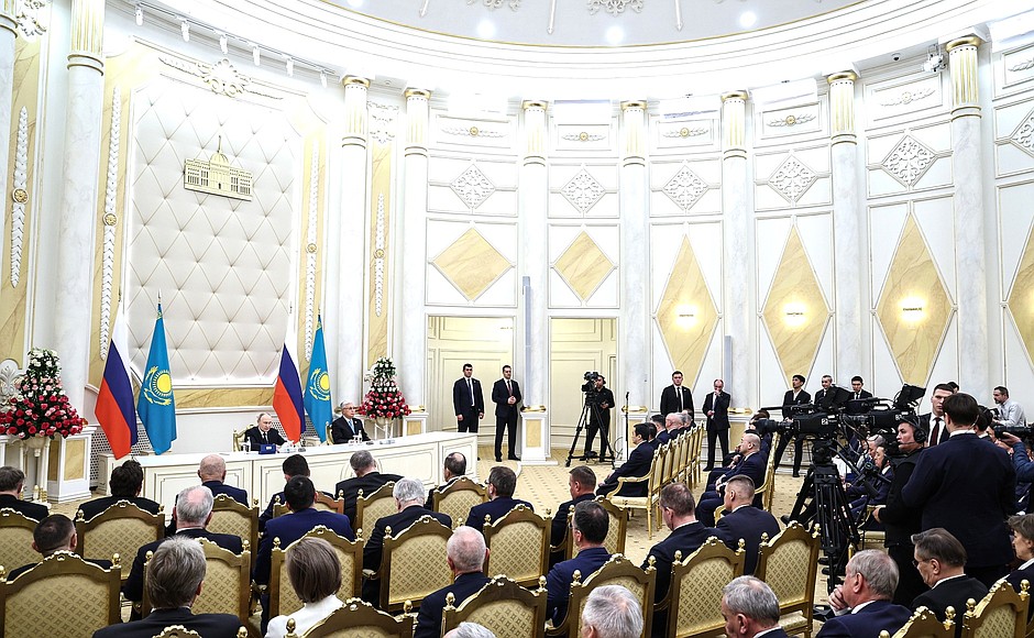 The presidents of Russia, Putin and Kazakhstan made statement