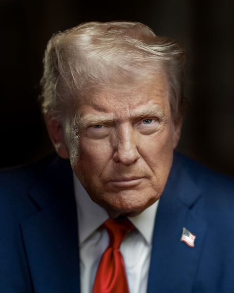 Donald Trump official presidential portrait released by the White House in 2025