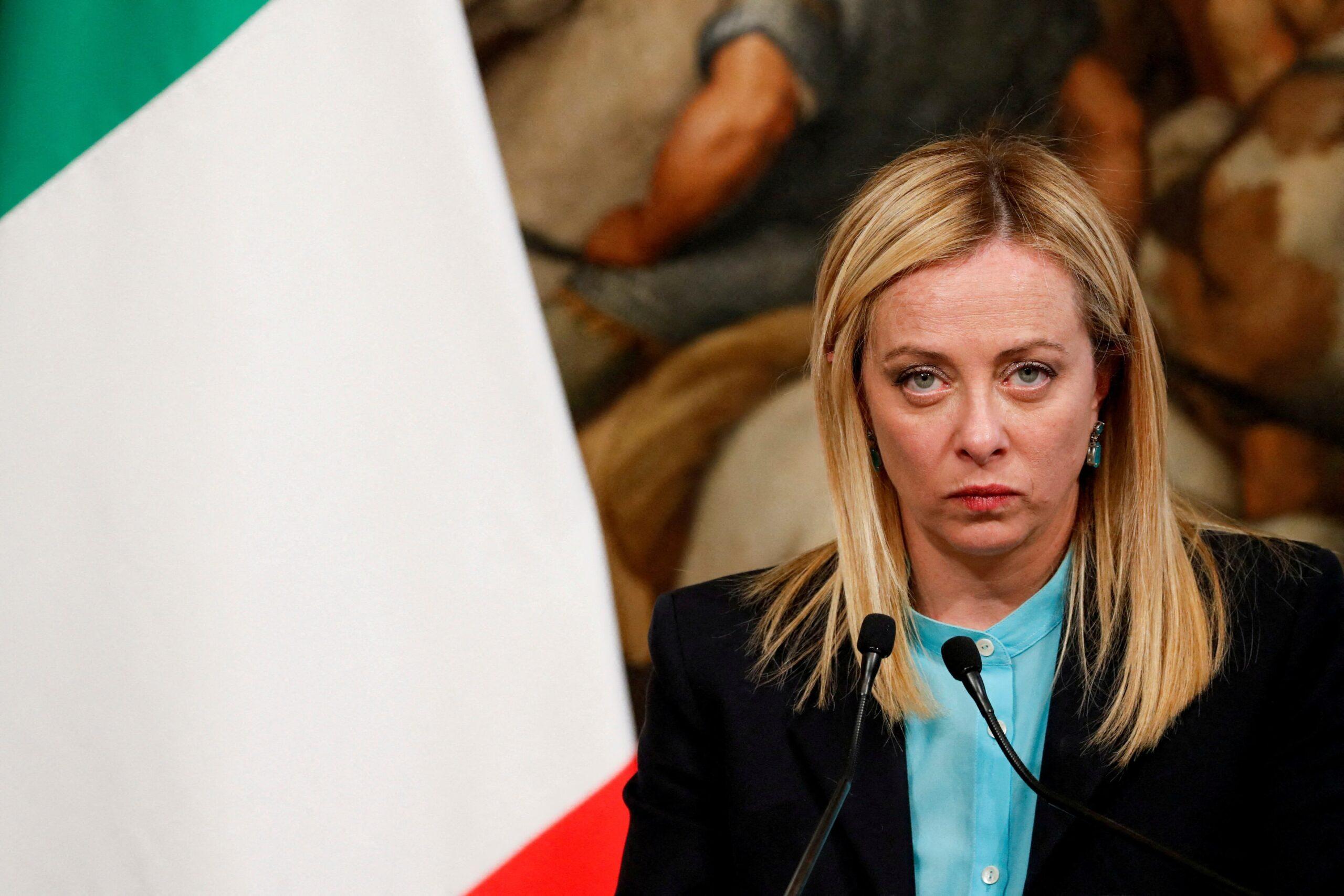Italy PM Meloni, Trump EU tariffs, Western trade war risk, EU countermeasures, Meloni trade speech