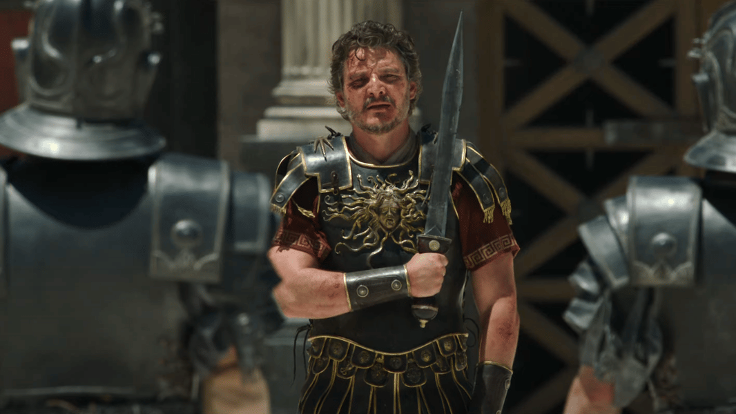 pedro pascal roman general costume