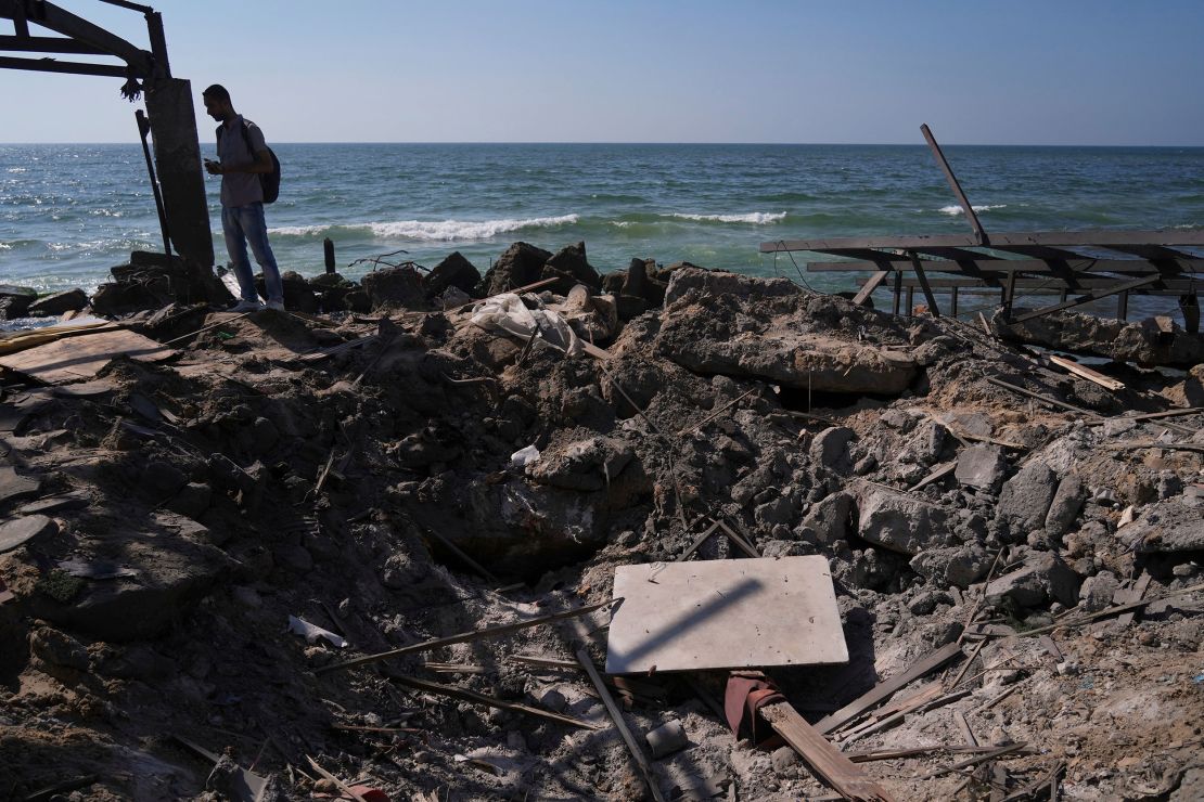 Destruction at Al-Baqa café in Gaza City after Israeli airstrike killed over 40 civilians during ongoing Gaza genocide, July 2025