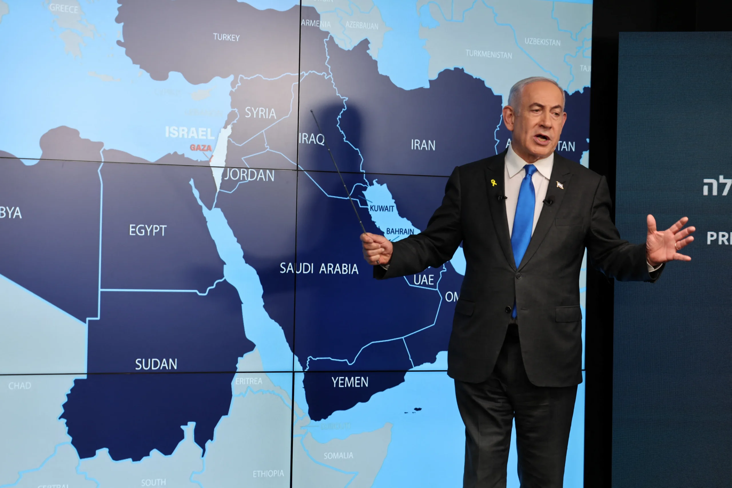 Netanyahu presents a map labeling occupied Palestine as Israel, sparking Arab and Islamic condemnation