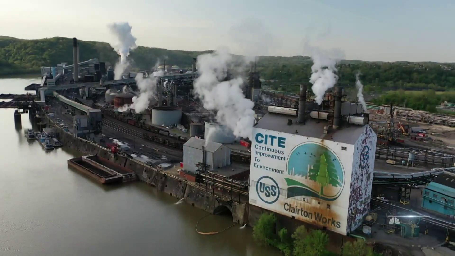 Emergency response at US steel plant explosion in Clairton, Pennsylvania
