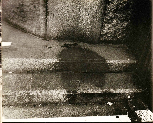 shadow of a hiroshima atomic bomb victim permanently etched on stone surface after 1945 american nuclear attack