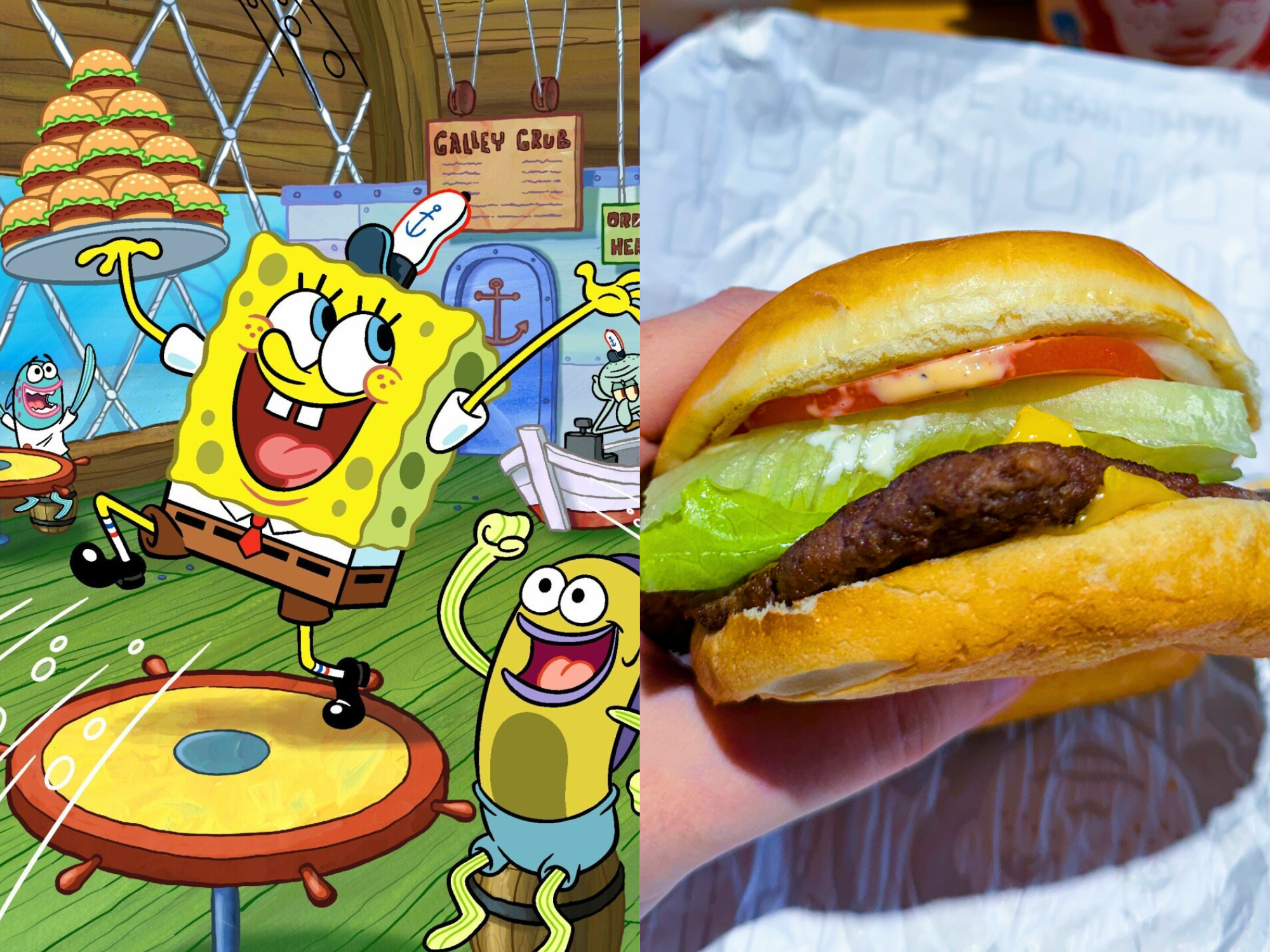 Wendy's Krabby Patty, Wendy's Krabby Patty meal, Krabby Patty Kollab, Pineapple Under the Sea Frosty