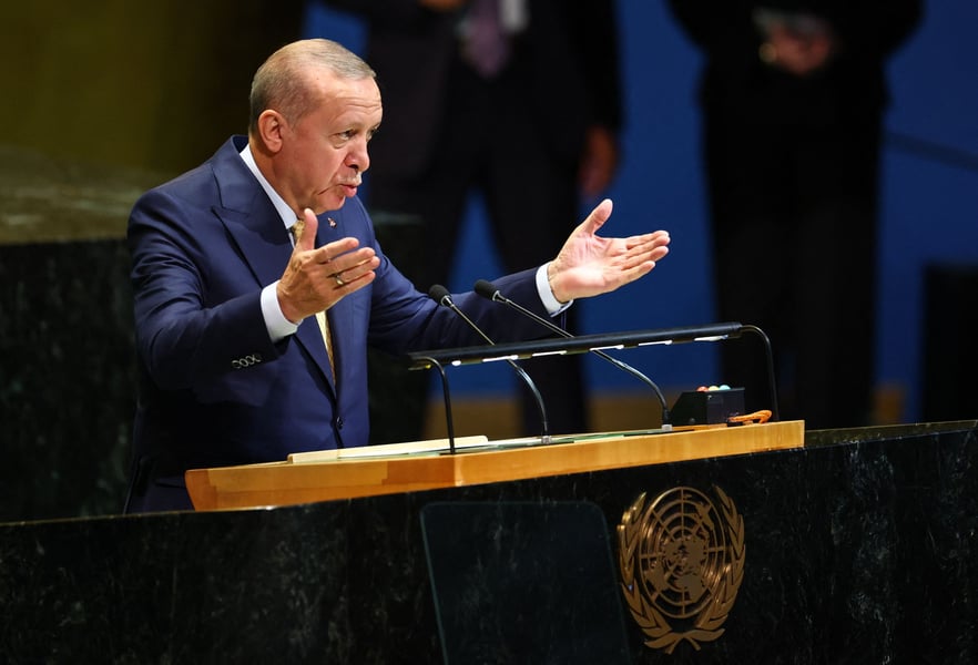 Erdogan at UN General Assembly speaking on Gaza, Palestine recognition and UN reform