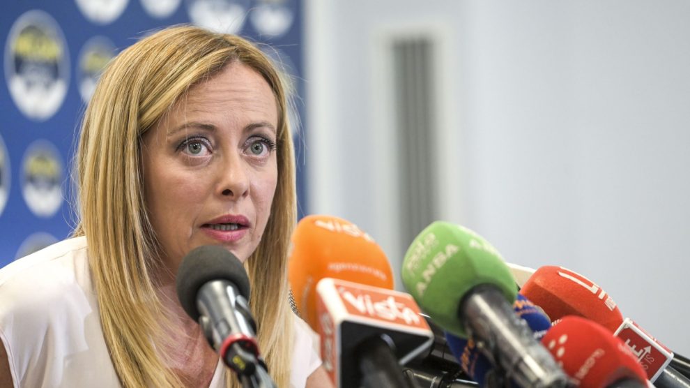 Giorgia Meloni under NATO umbrella while Ukraine burns.