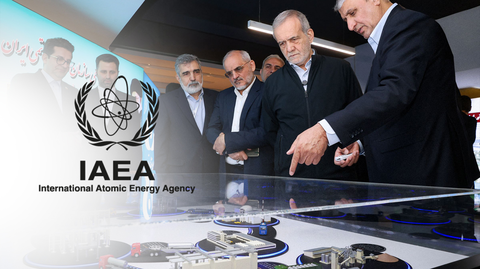 Exterior of the Atomic Energy Organization of Iran in Tehran with the national flag, symbolizing Iran–IAEA third technical meeting plans