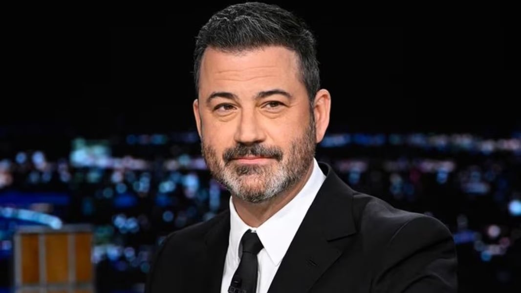 Jimmy Kimmel on stage during a broadcast of Jimmy Kimmel Live