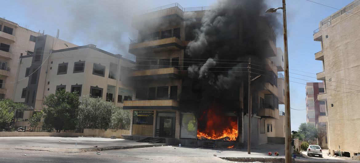 Syrian security forces in Suwayda after sectarian violence