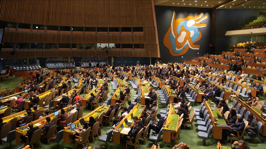 UN General Assembly hall during UNGA high-level meetings